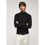 پلیور یقه ایستاده مردانه مانگو مدل SLIM FIT PERKINS COTTON